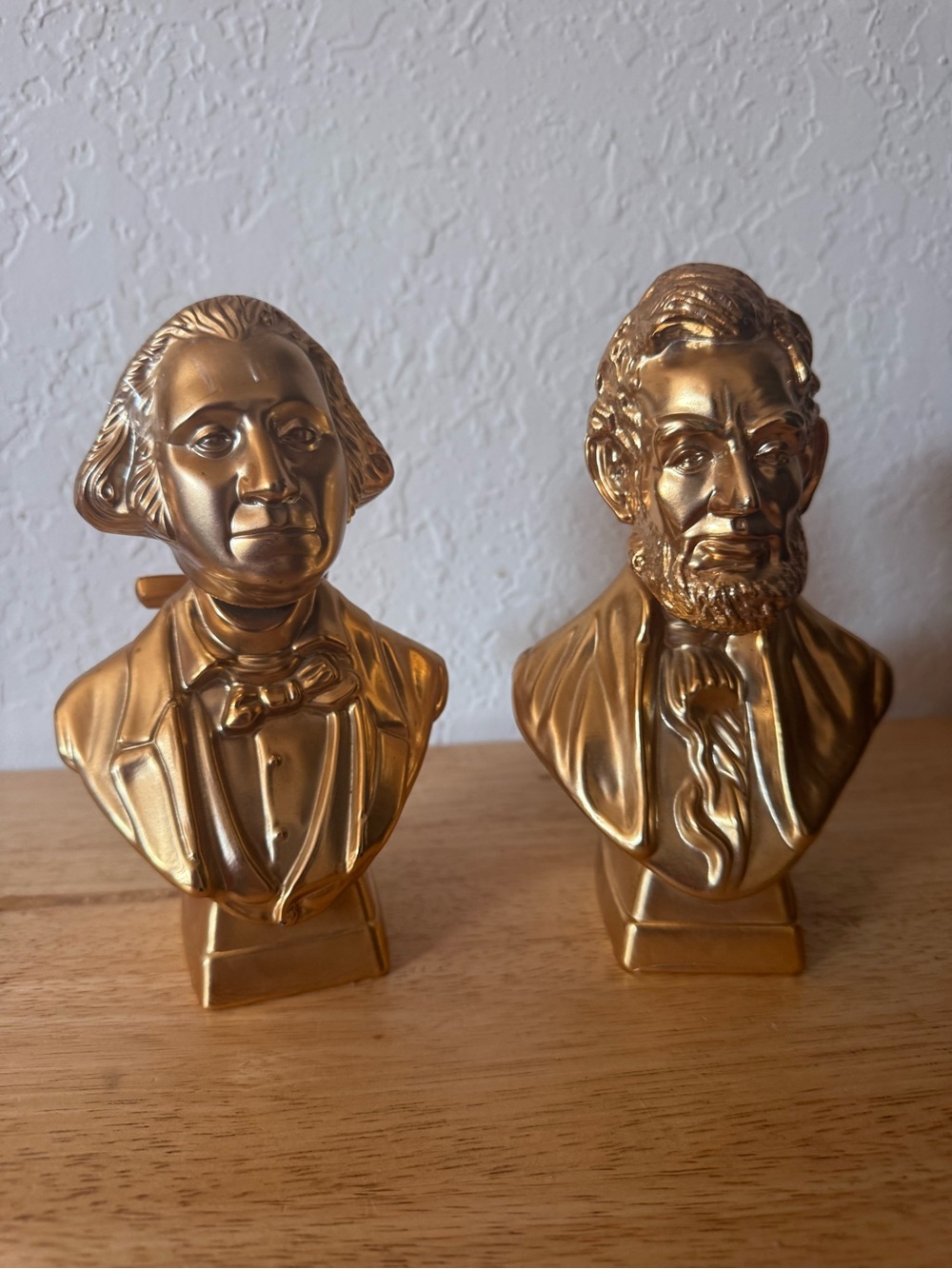 Avon Gold Historical Bust Pair, vintage bottles.